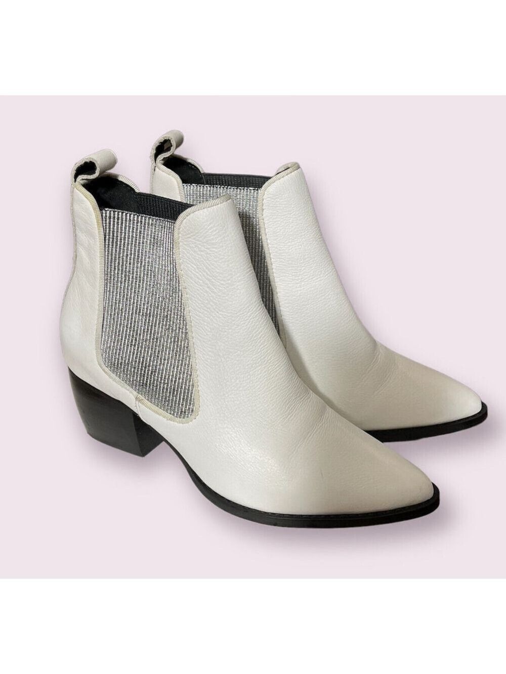 Sol Sana Women's Dials Boot in White/Silver Size 7.5/38